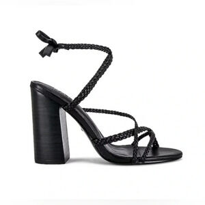 RAYE Melissa Braided Leather Heels Black Size 9